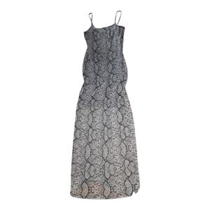 Haley & June Snake Print Maxi Slip Dress - Black/Gray